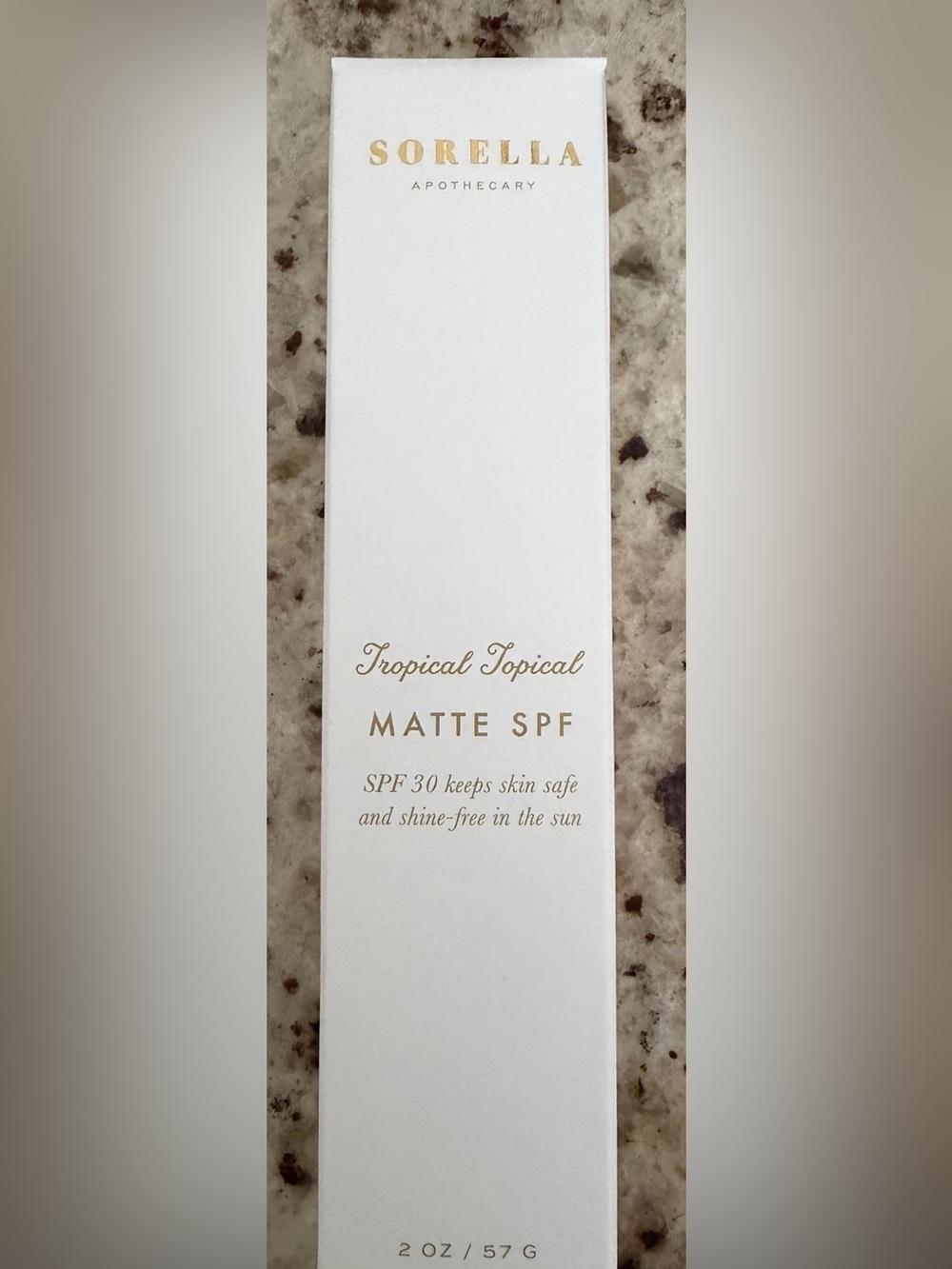 Sorella Tropical Topical Matte SPF 30 - White & Gold Box